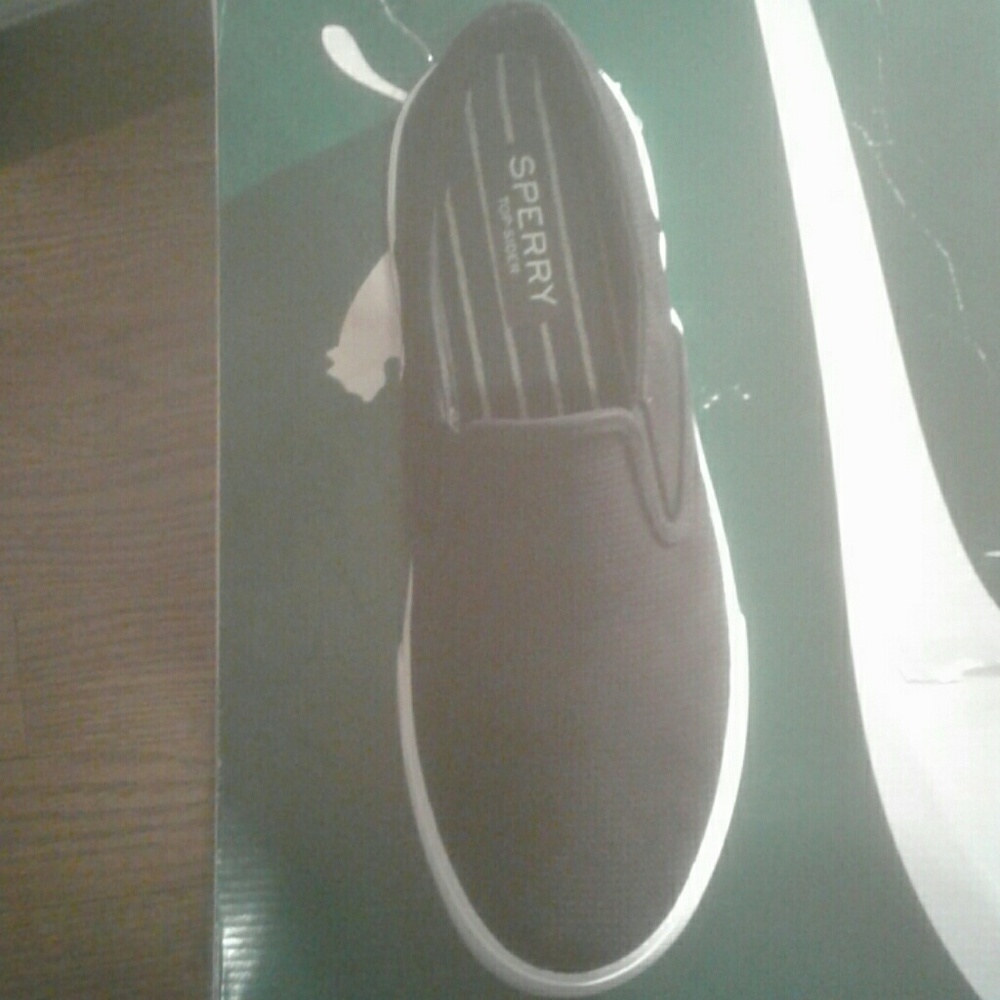 Sperry Striper S/O Black Leather